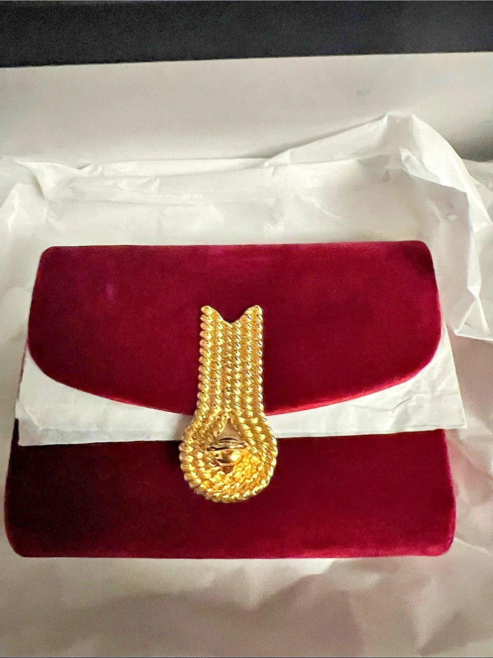 NEW Amato Daniele Queen Velvet Ruby Bag